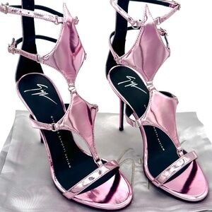 Custom Giuseppe Zanotti Azalea Metallic Strappy Stiletto Sandal